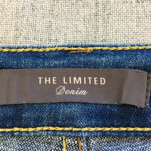 The Limited BoyFriend Light Wash Blue Denim Cropped Jeans Size 0 EXCELLENT - Picture 8 of 10